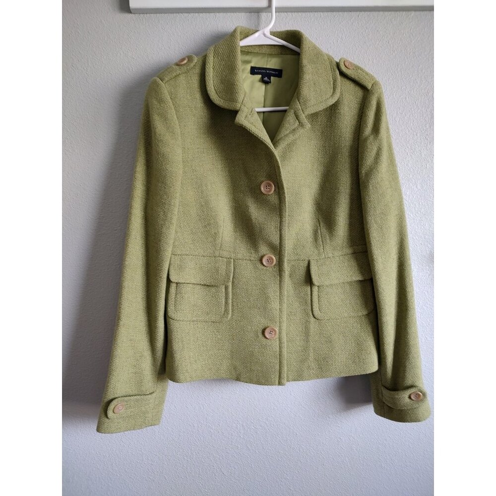Banana  Republic  Green Wool Blazer Size Medium